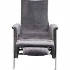 Relax Chair Lazy Velvet Grey